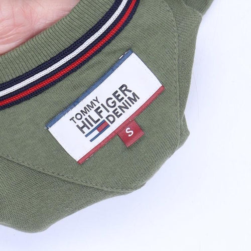 Tommy Hilfiger Unisex Green T-Shirt, S, Casual Style