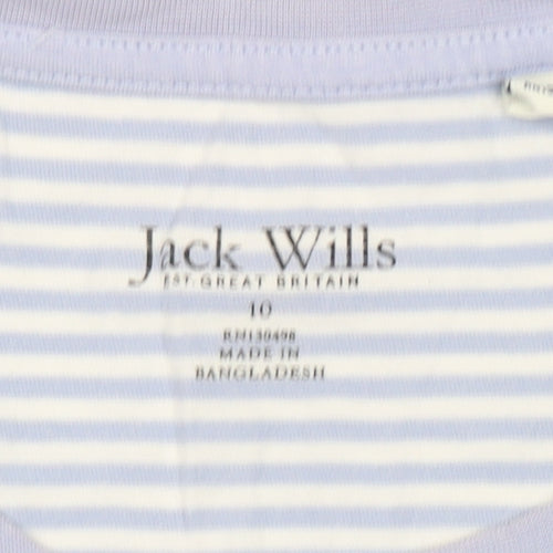 Jack Wills Women's Blue Striped Crew Neck T-Shirt