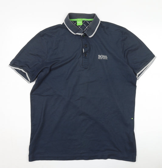 Hugo Boss Men's Blue Polo Shirt XL Regular Fit