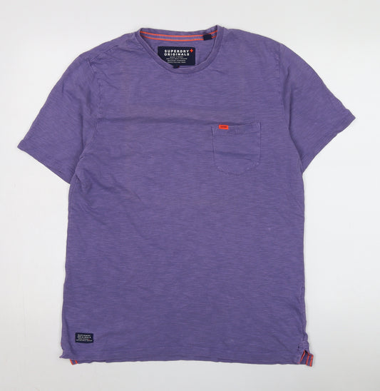 Superdry Men's Purple Short Sleeve Crew Neck T-Shirt M