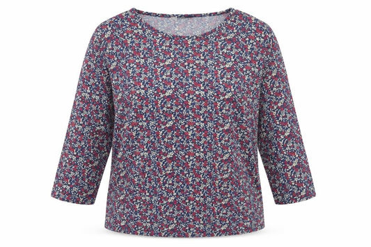Front view of Izle Women's Multicoloured Floral Blouse, size 14