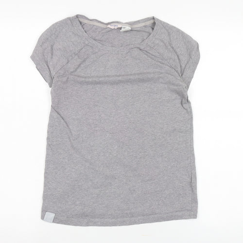 Reebok Women's Grey Basic T-Shirt, Size S, Casual Style