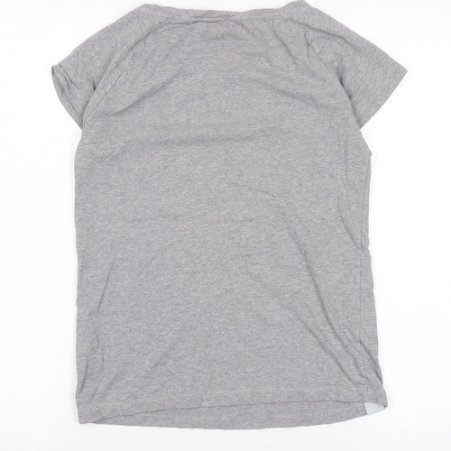 Reebok Women's Grey Basic T-Shirt, Size S, Casual Style