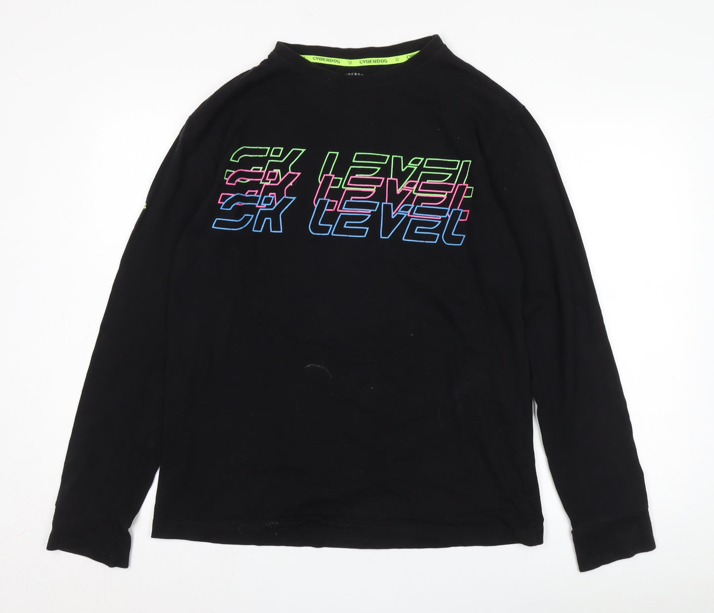 Cyberdog Men's Black XL Music Graphic Long Sleeve T-Shirt