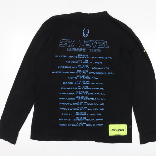 Cyberdog Men's Black XL Music Graphic Long Sleeve T-Shirt