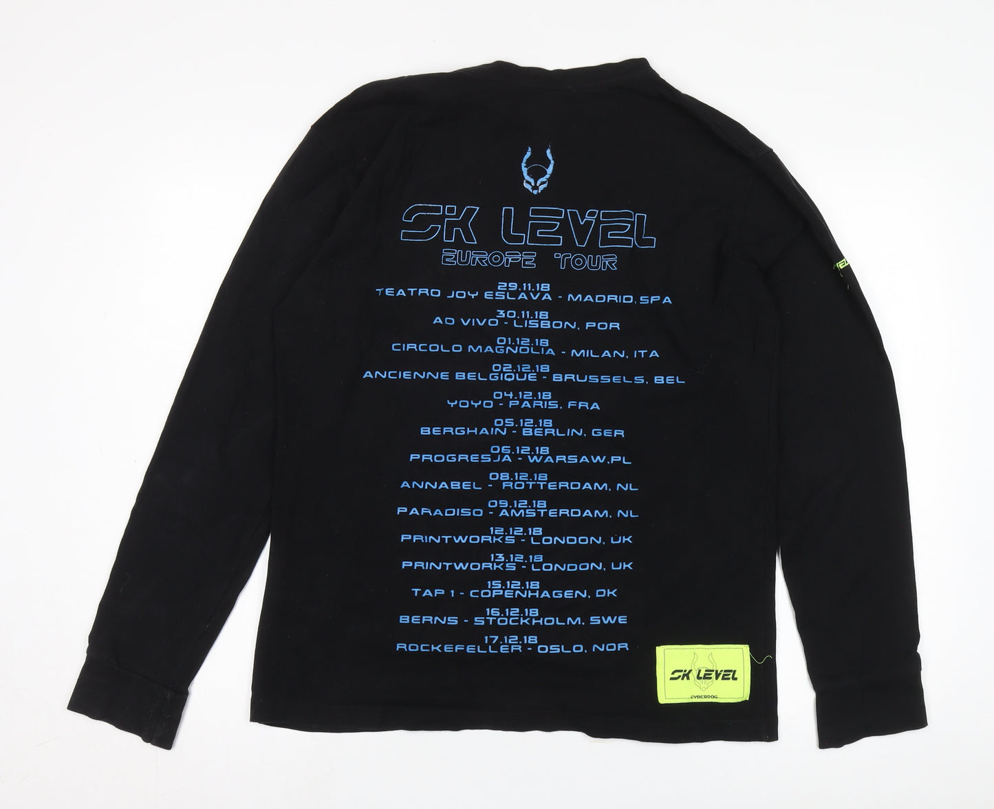 Cyberdog Men's Black XL Music Graphic Long Sleeve T-Shirt