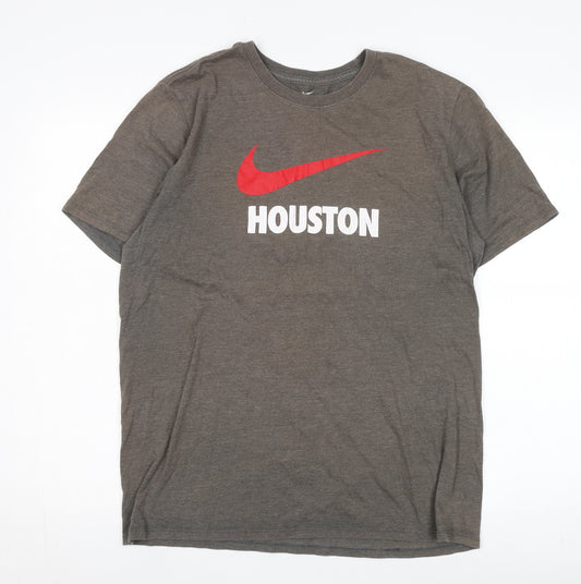 Nike Men's Grey Graphic Logo T-Shirt Size L