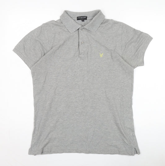 Lyle & Scott Men's Grey Polo Shirt, Size S, Short Sleeve