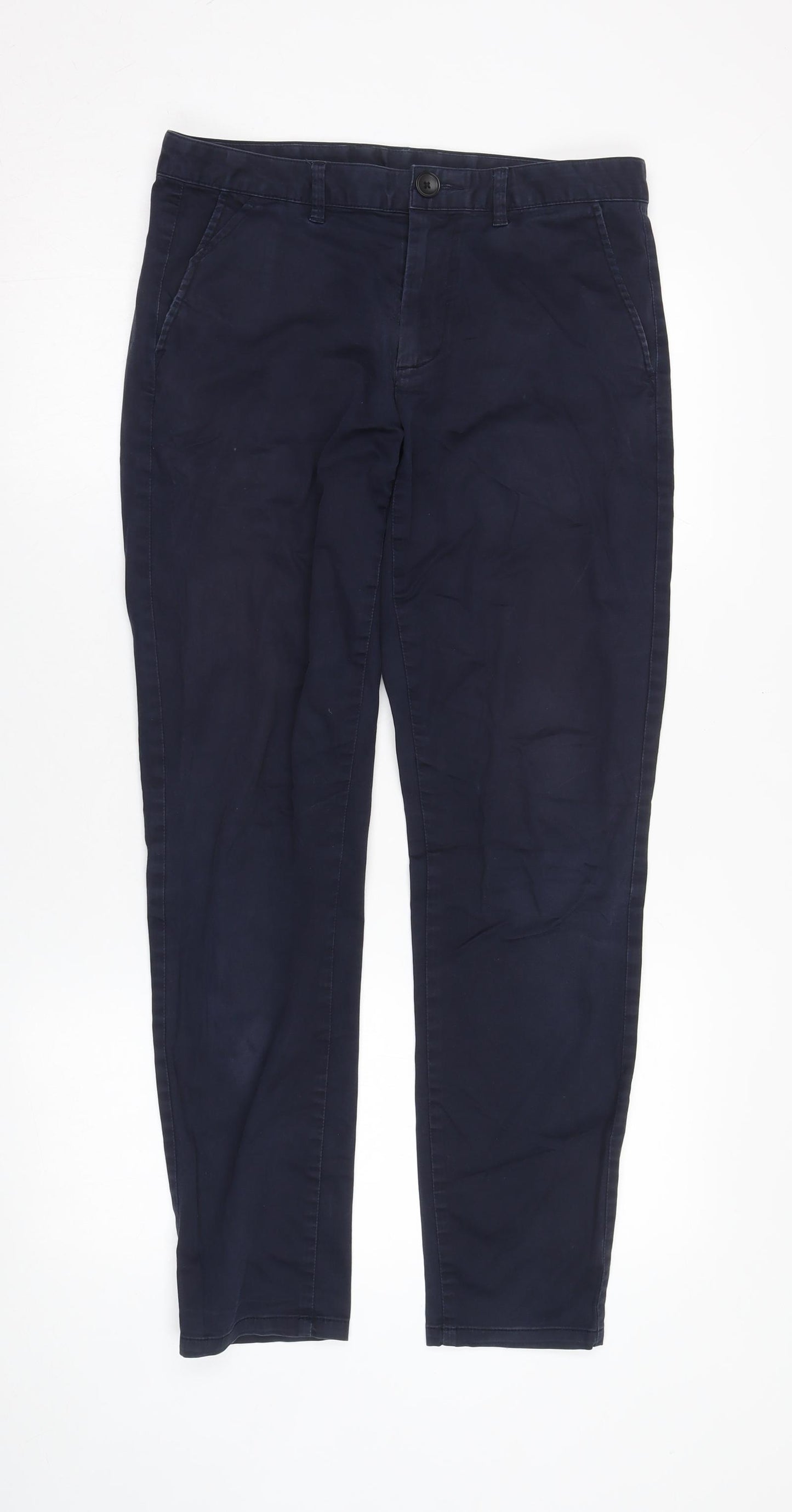 SELECTED Men's Blue Slim Fit Chino Trousers Size 30