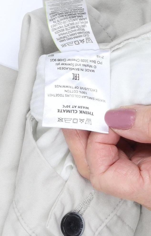 Marks and Spencer Men’s Beige Chino Trousers Size 34