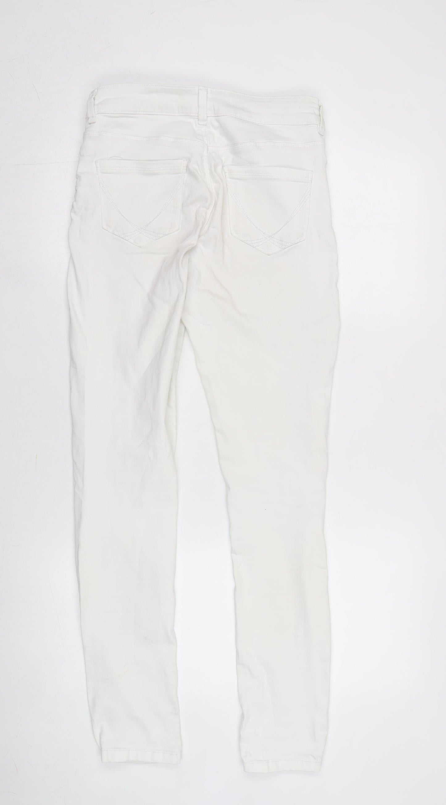 Oasis Women's White Size 8 Skinny Trousers - Excellent