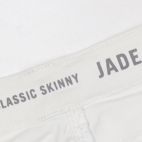 Oasis Women's White Size 8 Skinny Trousers - Excellent