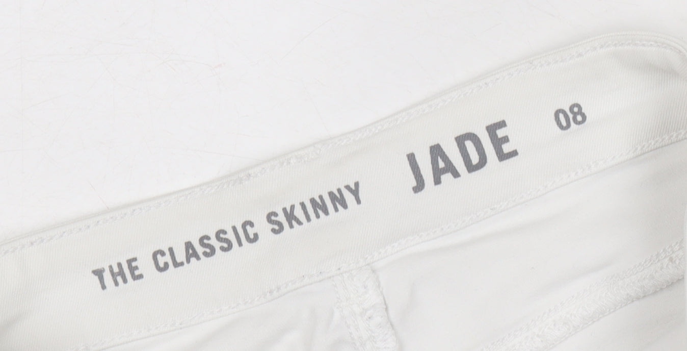 Oasis Women's White Size 8 Skinny Trousers - Excellent