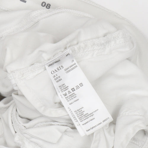 Oasis Women's White Size 8 Skinny Trousers - Excellent