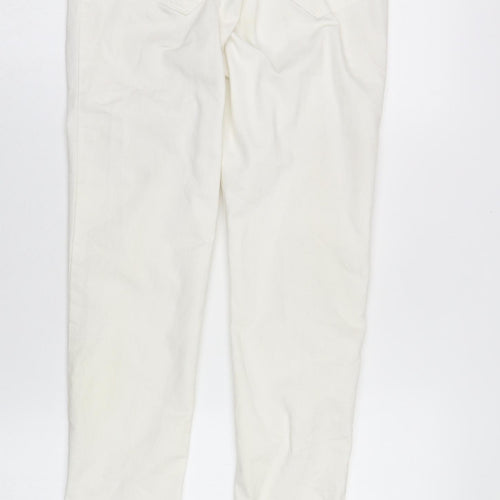 Bershka Women's White Skinny Trousers Size 10