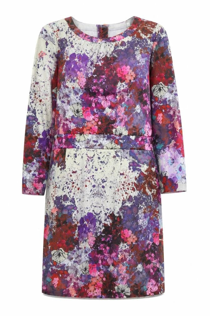 Front view of H&M Women's Multicoloured Shift Dress, size 8