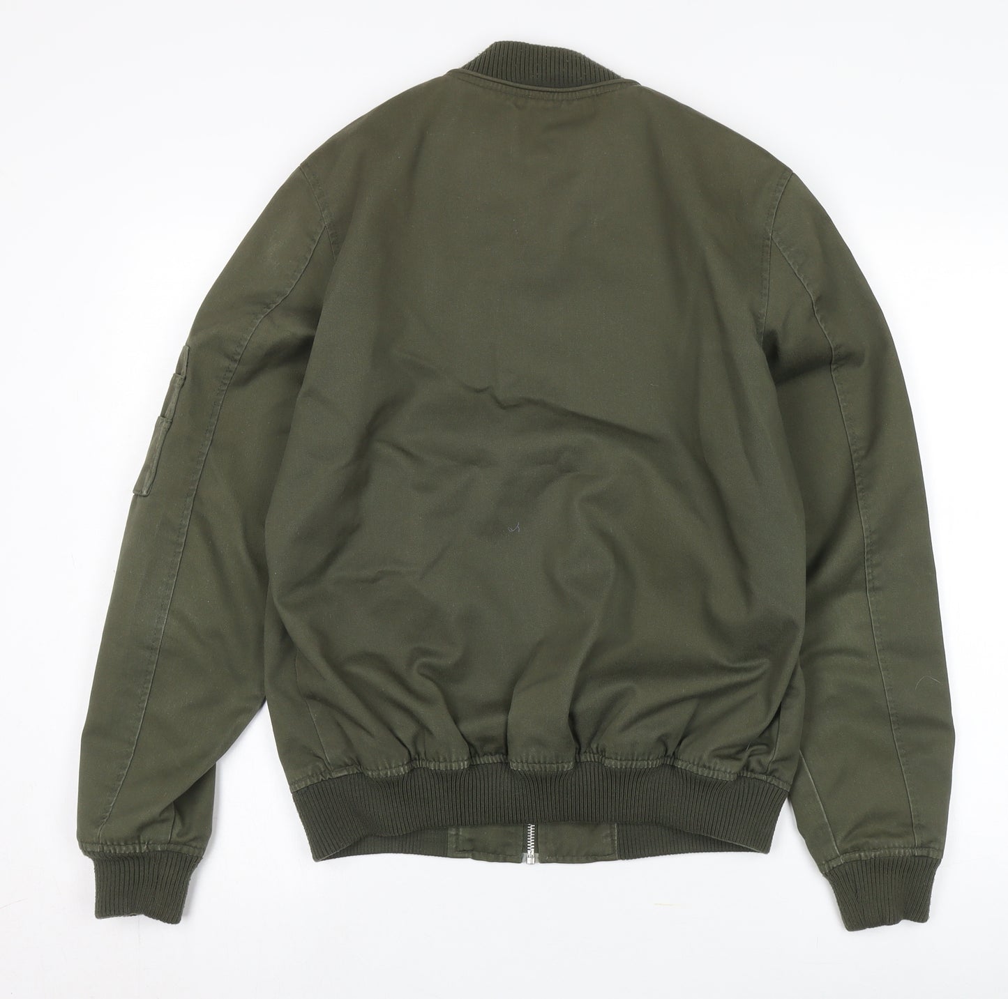 ASOS Men's Green Bomber Jacket S Casual Zip