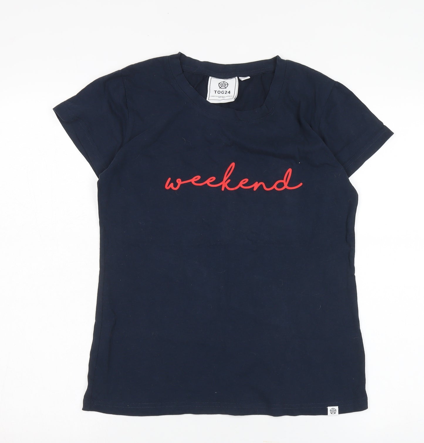 TOG24 Women's Blue Crew Neck T-Shirt, Size S