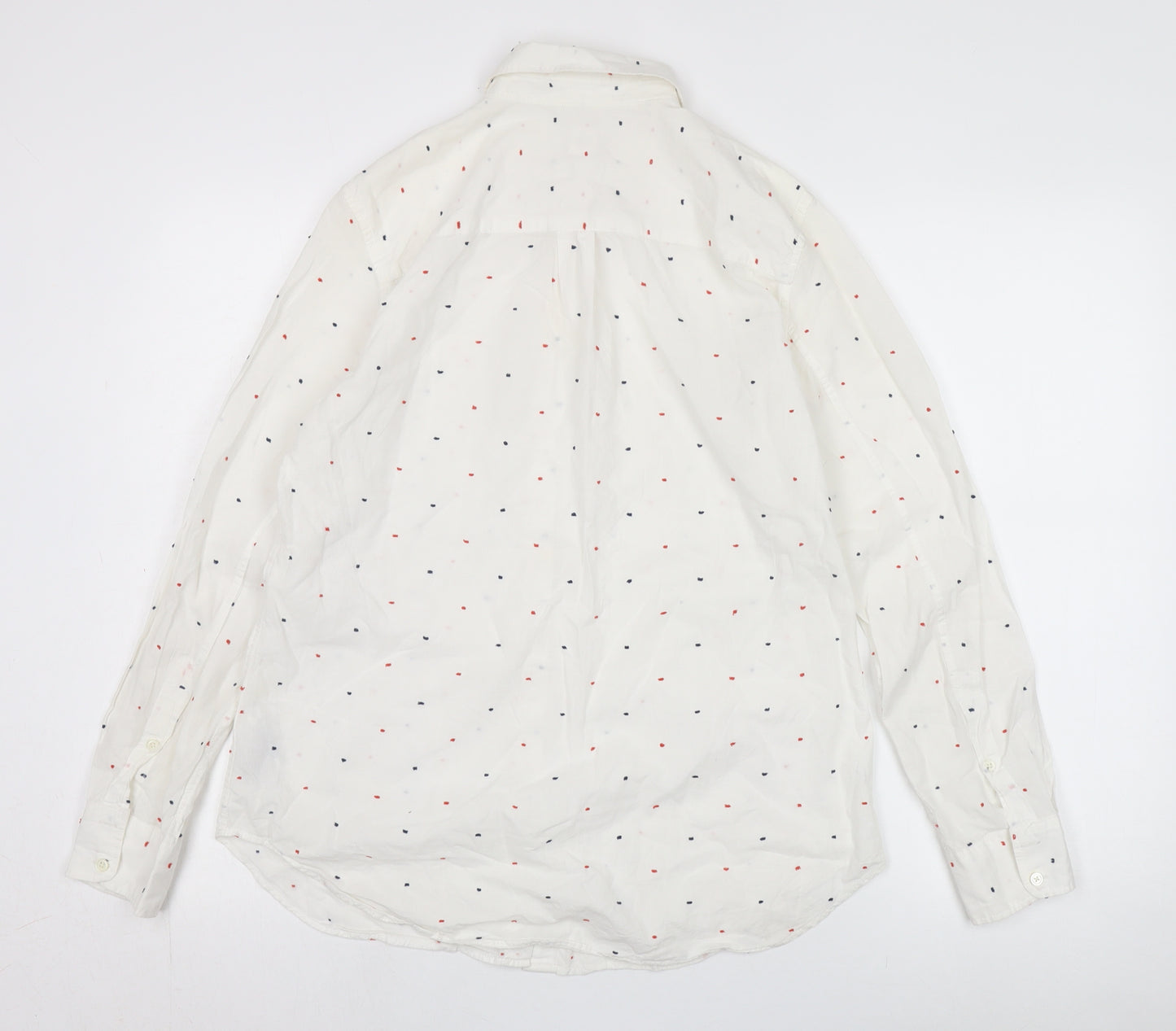Gap Women's White Polka Dot Shirt, Size M, Casual