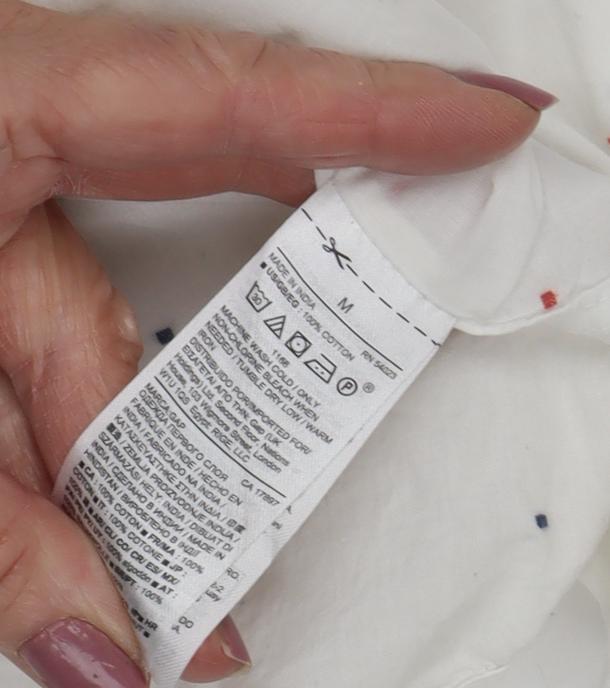 Gap Women's White Polka Dot Shirt, Size M, Casual