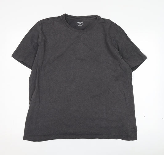 Lands' End Men's Grey Cotton Crew Neck T-Shirt Size L