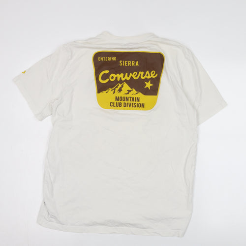Converse Men’s Ivory Graphic T-Shirt, Size M