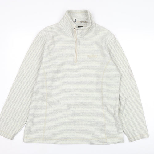 Regatta Women's Beige 1/4 Zip Sweatshirt, Size 12