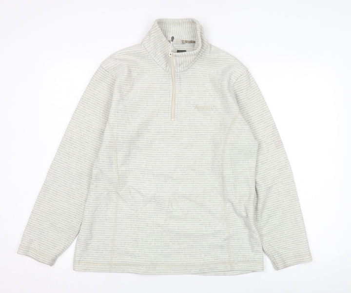 Regatta Women's Beige 1/4 Zip Sweatshirt, Size 12