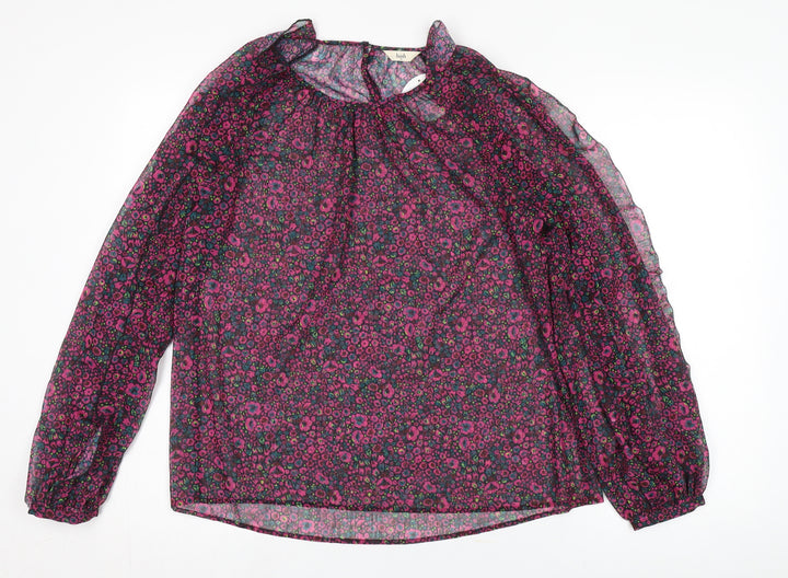 Hush Women's Multicoloured Floral Chiffon Blouse Size 10