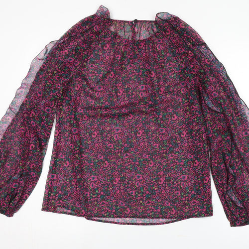 Hush Women's Multicoloured Floral Chiffon Blouse Size 10