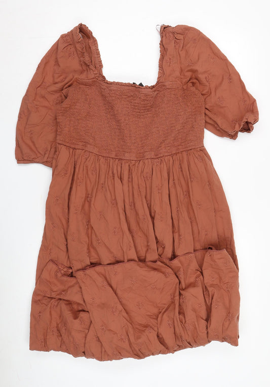 Nobody's Child Women's Brown Embroidered Dress Size 16