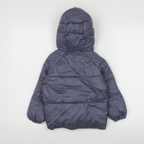 Zara Boys Grey Puffer Jacket 3-4 Years Winter Hooded