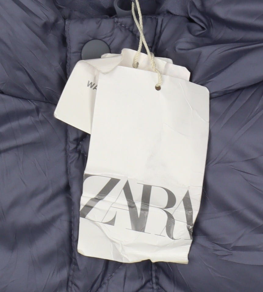 Zara Boys Grey Puffer Jacket 3-4 Years Winter Hooded