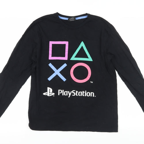 PlayStation Men's Black Graphic Long Sleeve T-Shirt S