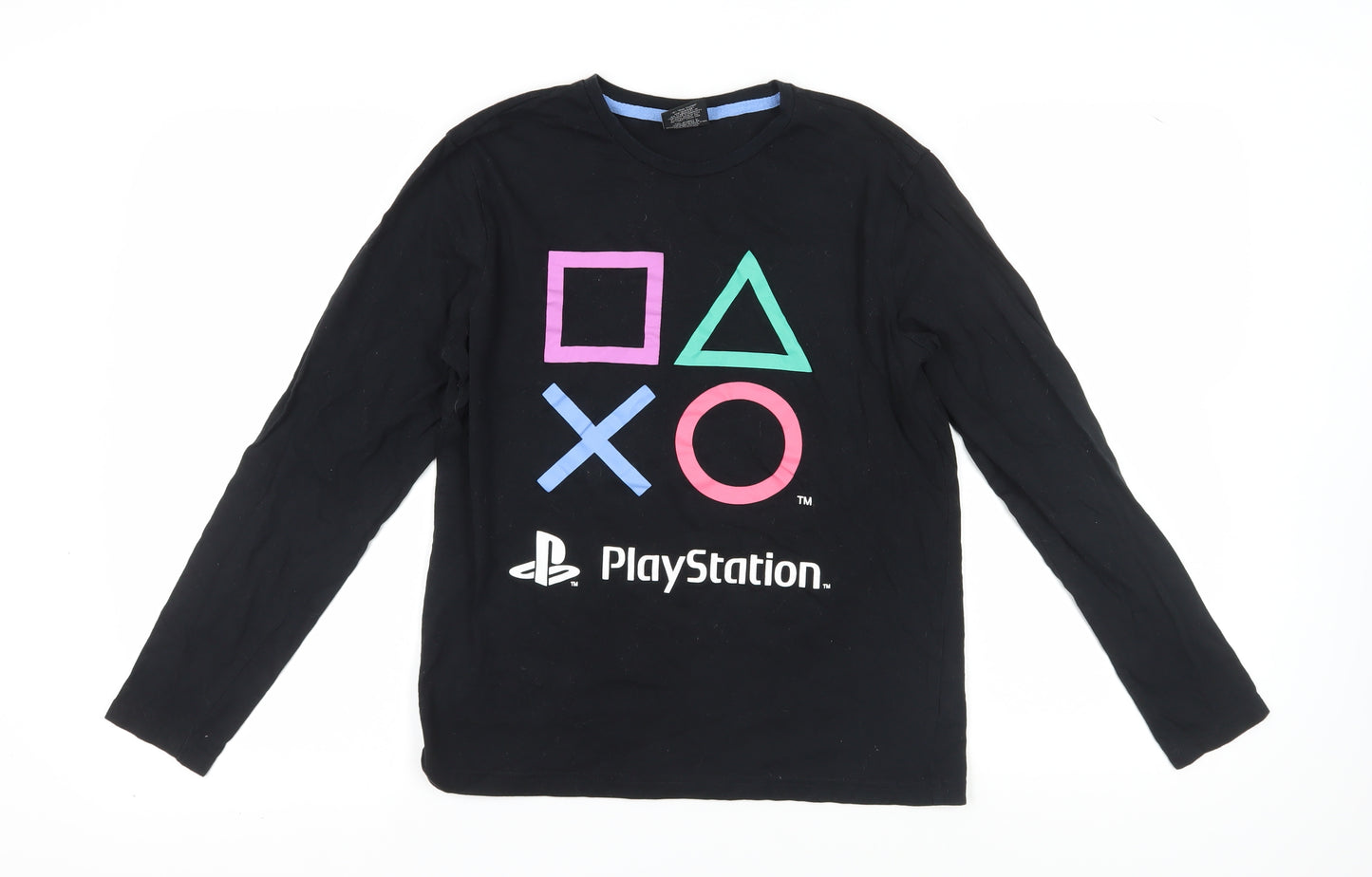 PlayStation Men's Black Graphic Long Sleeve T-Shirt S