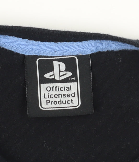 PlayStation Men's Black Graphic Long Sleeve T-Shirt S