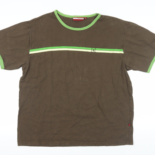 Pierre Cardin Men's Brown 2XL Short Sleeve T-Shirt