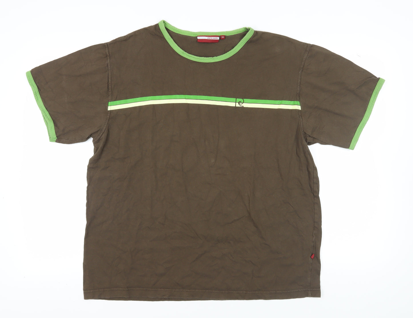 Pierre Cardin Men's Brown 2XL Short Sleeve T-Shirt