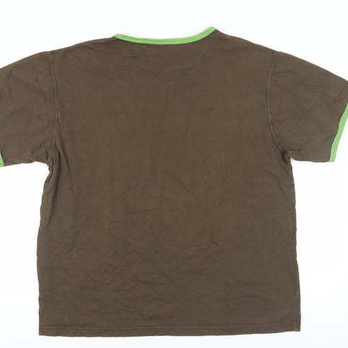 Pierre Cardin Men's Brown 2XL Short Sleeve T-Shirt
