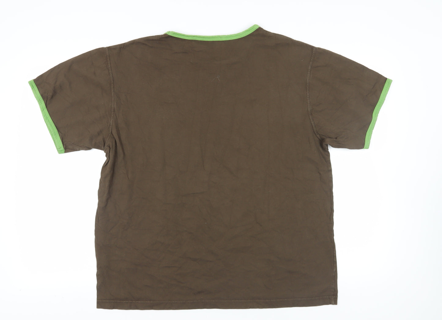 Pierre Cardin Men's Brown 2XL Short Sleeve T-Shirt