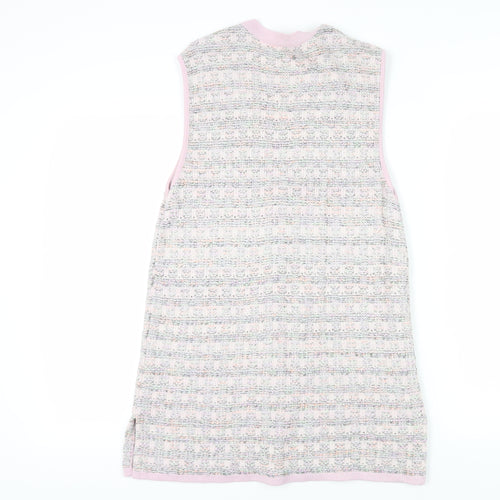 Création Atelier GA Women's Ivory Vest Size 14 Knit Buttoned