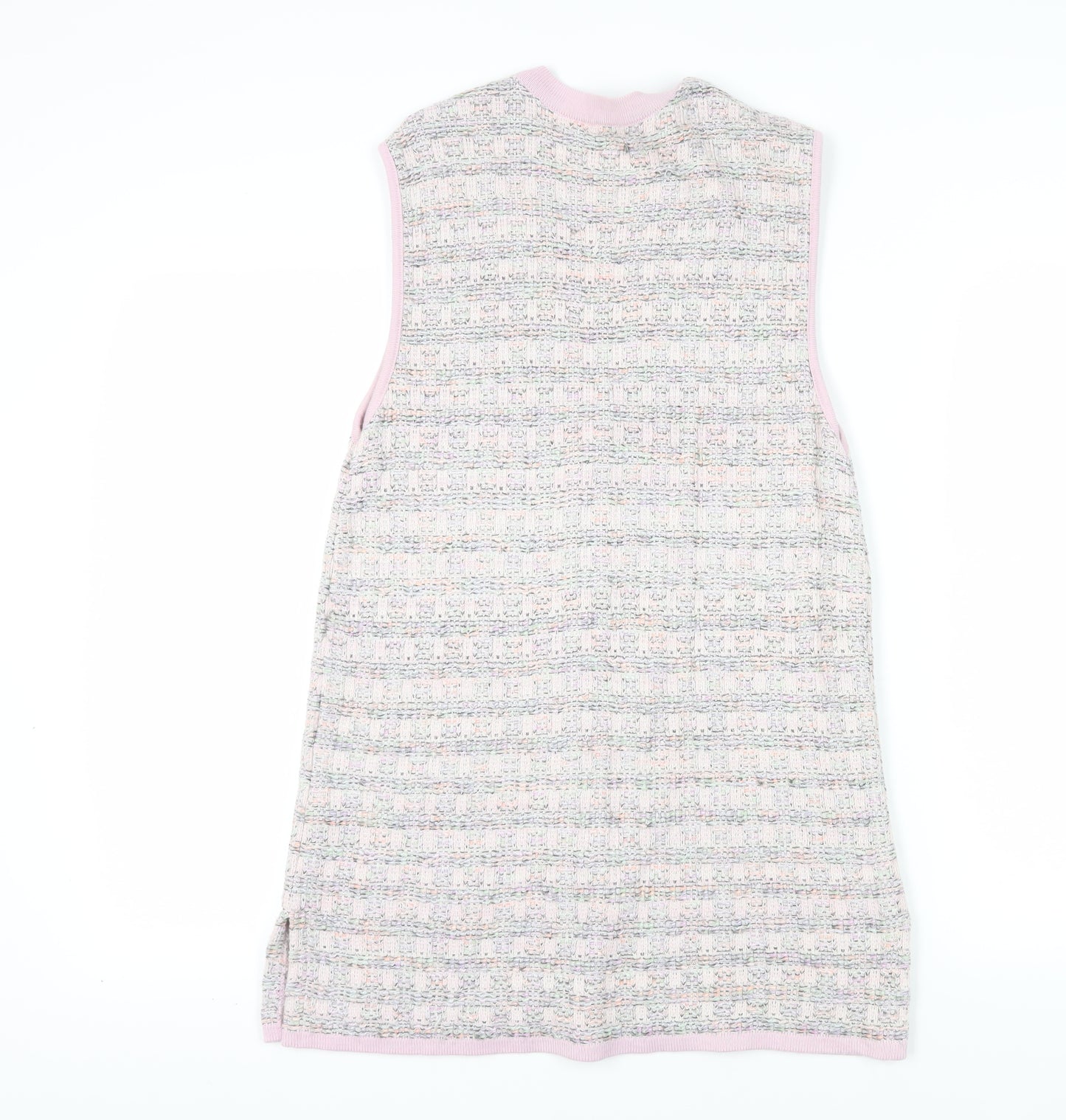 Création Atelier GA Women's Ivory Vest Size 14 Knit Buttoned