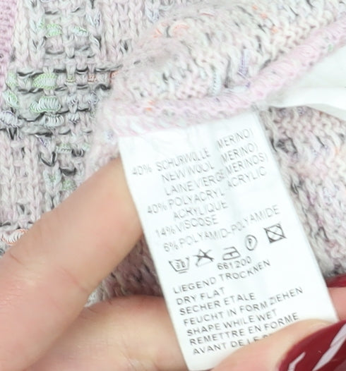 Création Atelier GA Women's Ivory Vest Size 14 Knit Buttoned