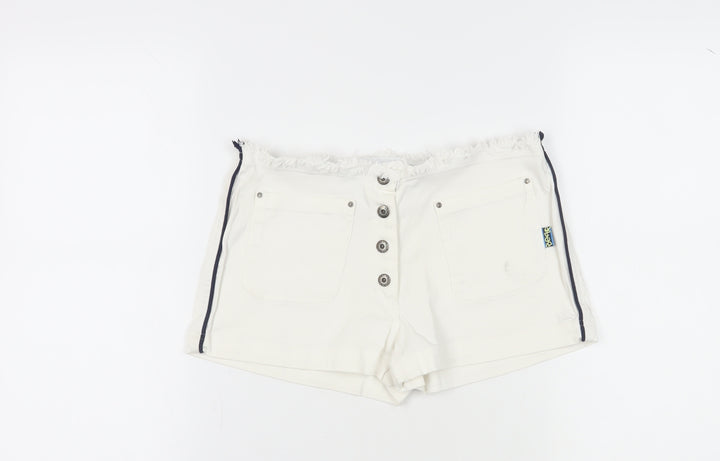 Bear Women's White Hot Pants Size 10 Cotton Blend