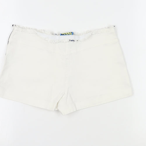 Bear Women's White Hot Pants Size 10 Cotton Blend