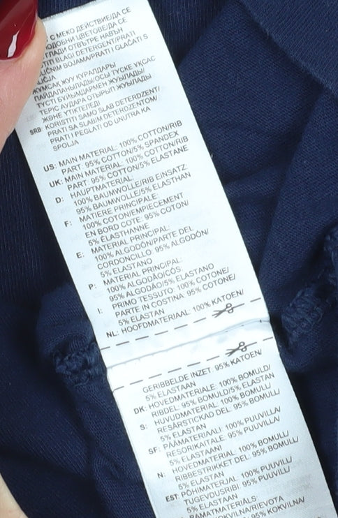 Adidas Women's Blue Crew Neck T-Shirt Size 14