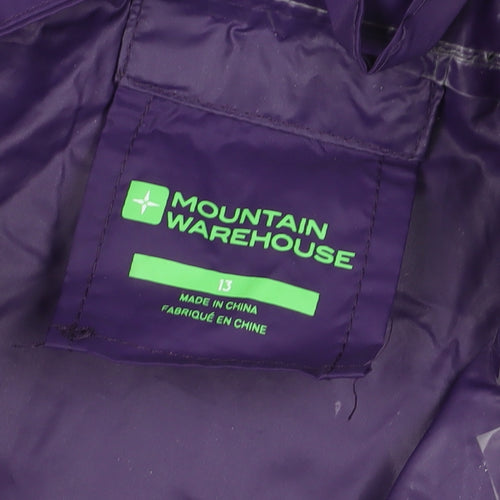 Mountain Warehouse Girls Purple Rain Coat 13 Years