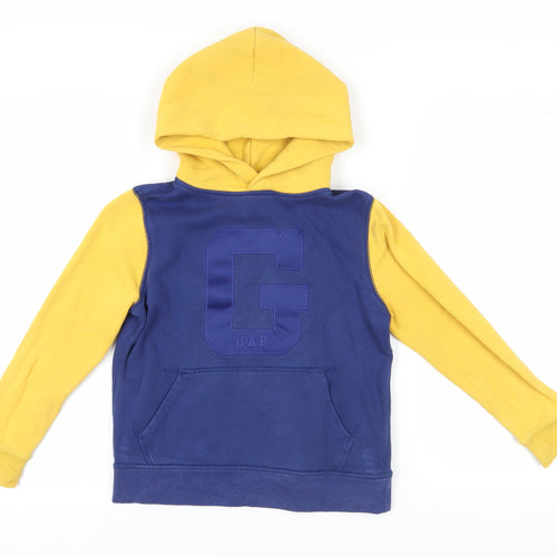 GAP Kids Blue Yellow Pullover Hoodie - Boys M