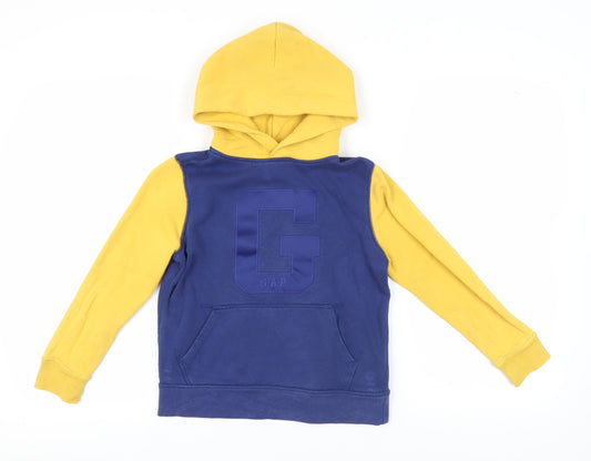 GAP Kids Blue Yellow Pullover Hoodie - Boys M