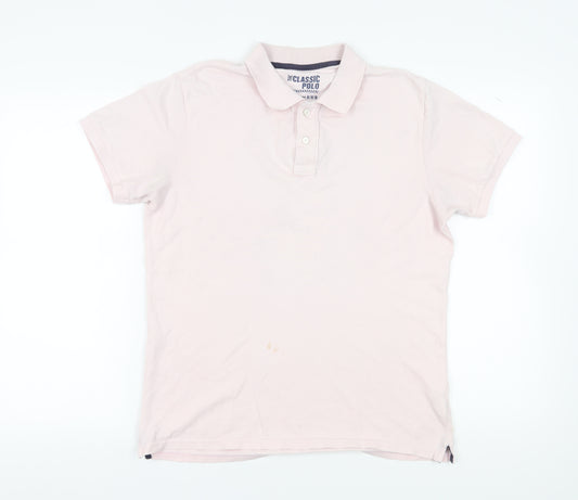 Old Navy Men's Pink Polo Shirt M Short Sleeve Casual